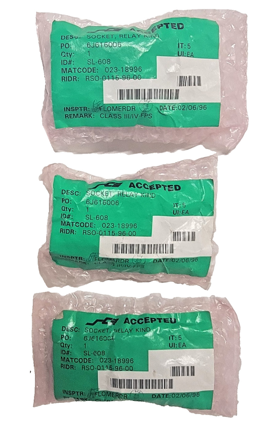Allied Controls (Lot of 3) Industrial Socket H50-SL608