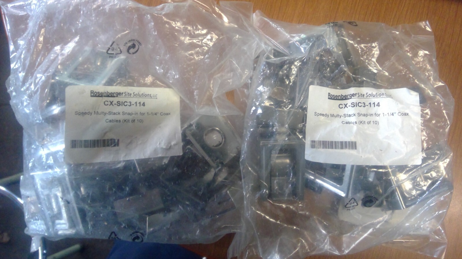 3 paks of 10 Rosenberger CX-SIC3-114 Multi- Stack Snap-in For 1 1/4 Coax Cables