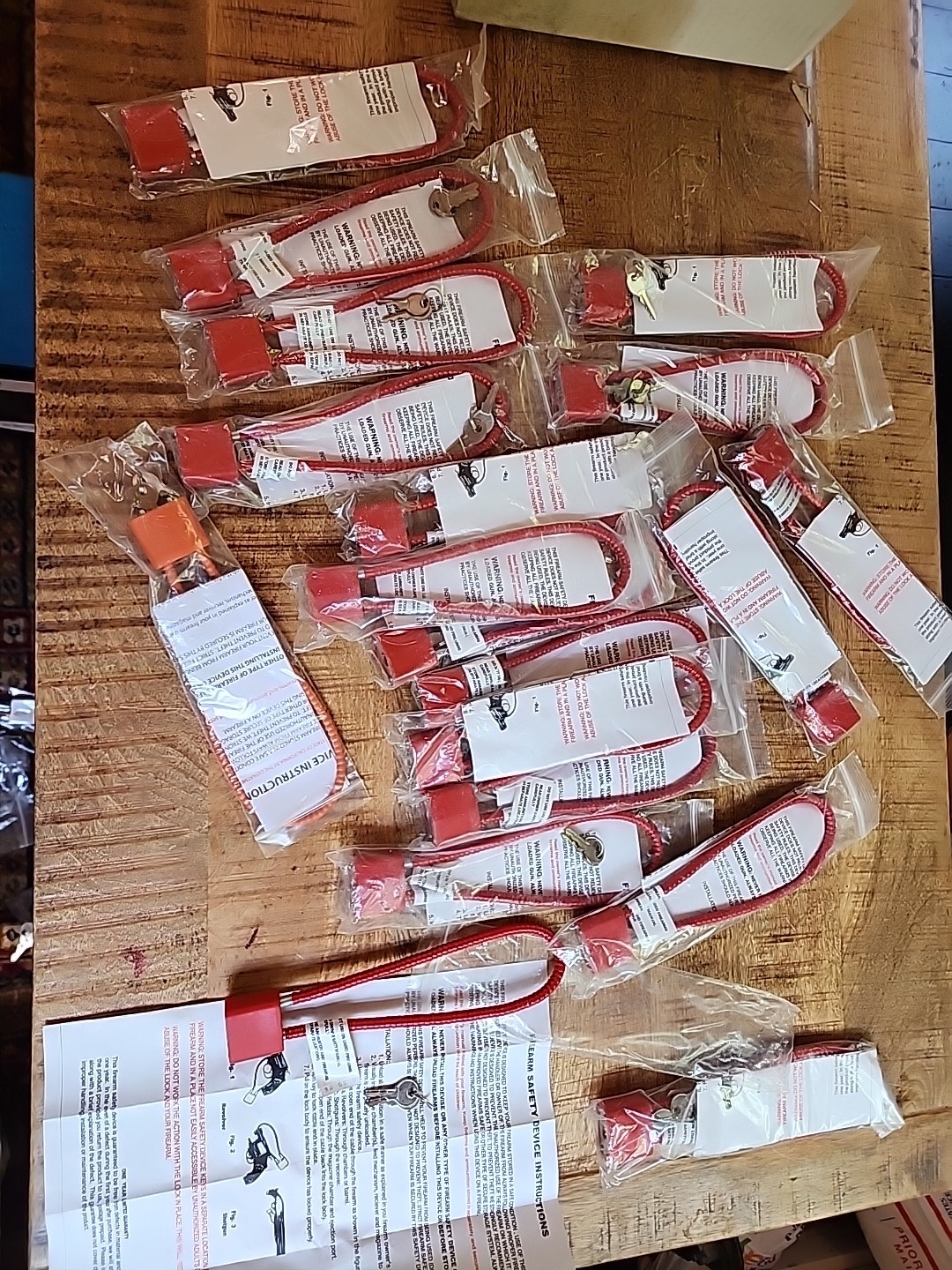 19 unit lot Cable Gun Lock Pistol Shotgun Rifle Child Safety**FREE SHIPPING