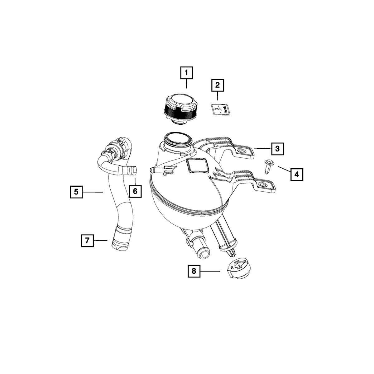 68201455AA Mopar Coolant Reservoir Grommet for Fiat 500L 2014-2019