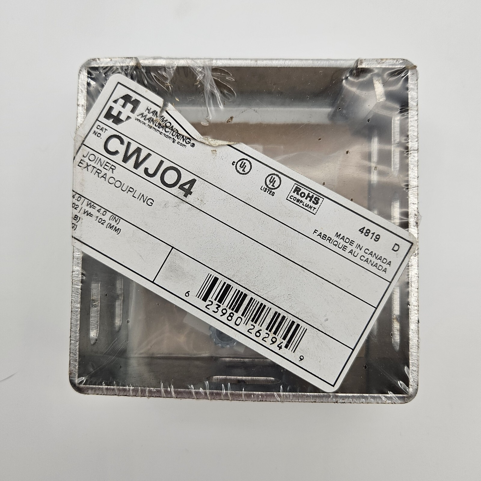 Hammond Manufacturing CWJO4 Joiner Extra Coupling 4" x 4"