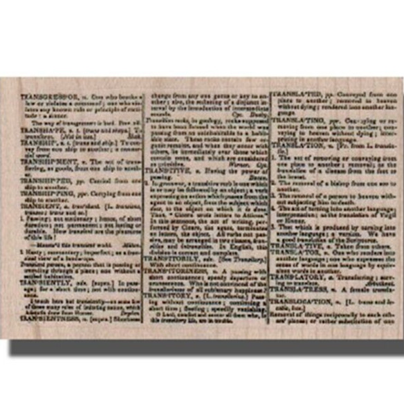 Mounted Rubber Stamp, DICTIONARY PAGE, Background Stamp, Collage, Mixed Media