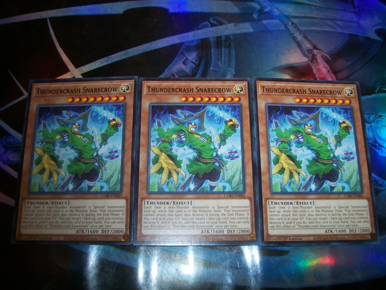 3x Thundercrash Snarecrow 1st Edition Common CORI-EN084 Yu-Gi-Oh!