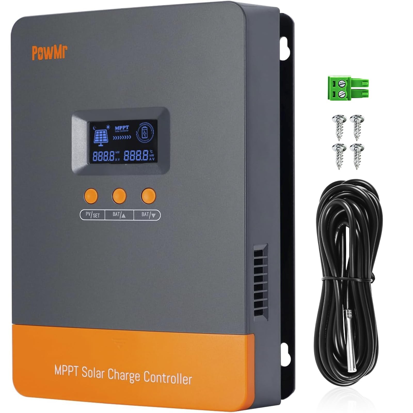 Temank Powmr Mppt 80A Solar Charge Controller 12V/24V/36V/48V Auto 80Amp Solar