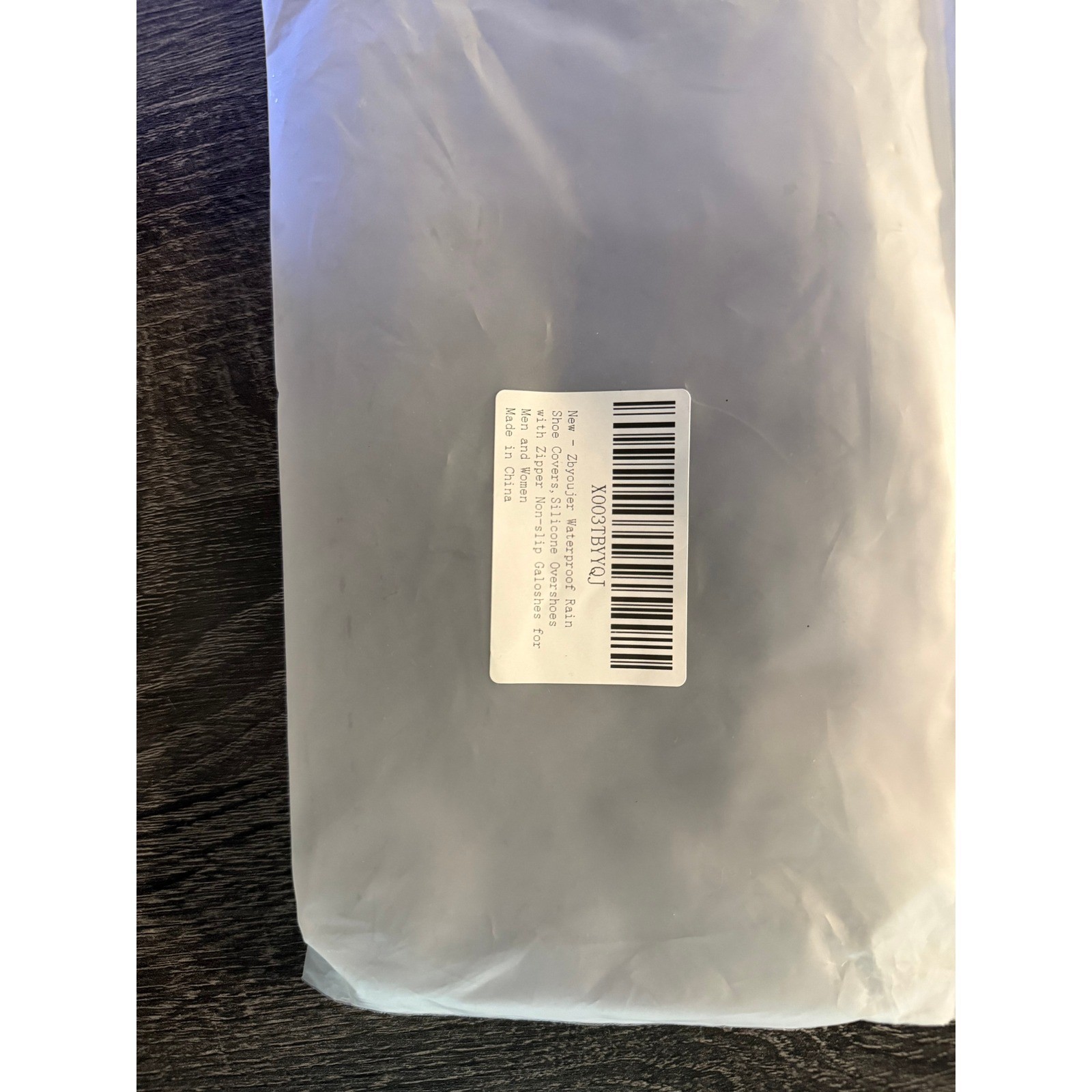 Zbyoujer Black Waterproof Rain Shoe Covers Silicone Zip Overshoes Unisex