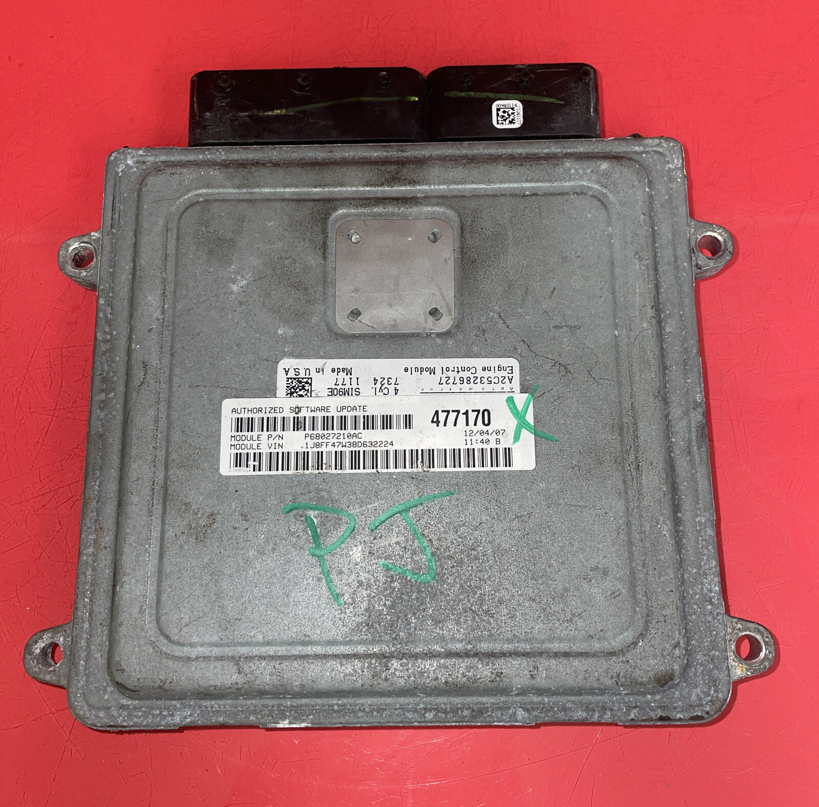 07-10  Dodge Caliber Ecm  Ecu  P68027210AC Warranty