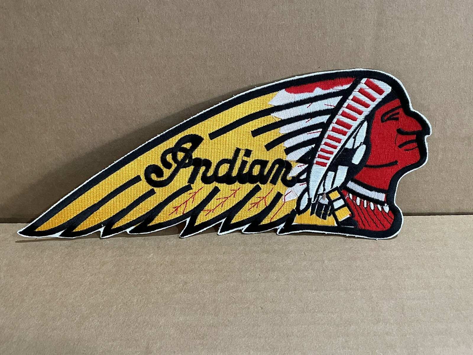 Indian Motorcycle Embroidered Patch. Color 4-1/2” x 11" Iron or Sew On - NEW