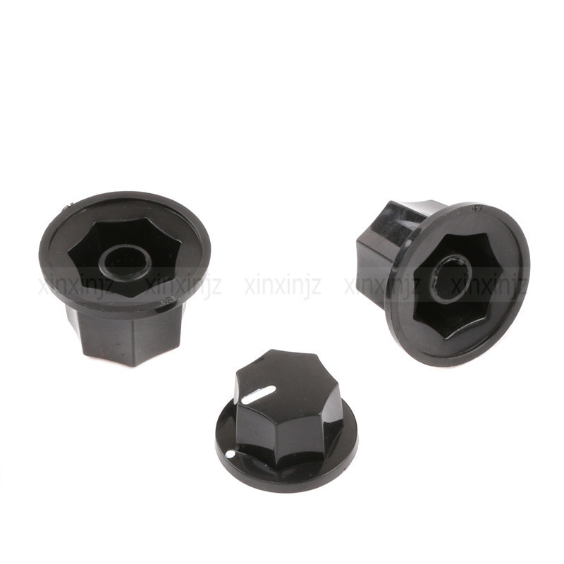 3pcs 6mm Black Jazz Bass Control Knobs For Fender Guitar Split Shaft Pots