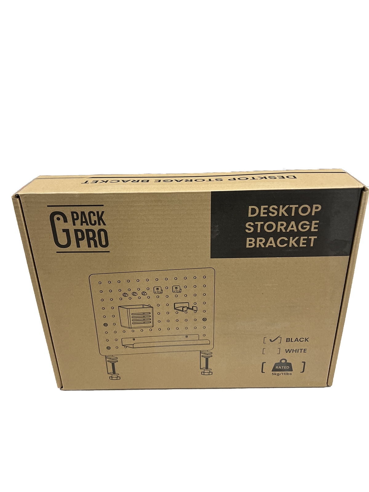 G PACK PRO Desktop Storage Bracket Desktop Storage Organizer - Black