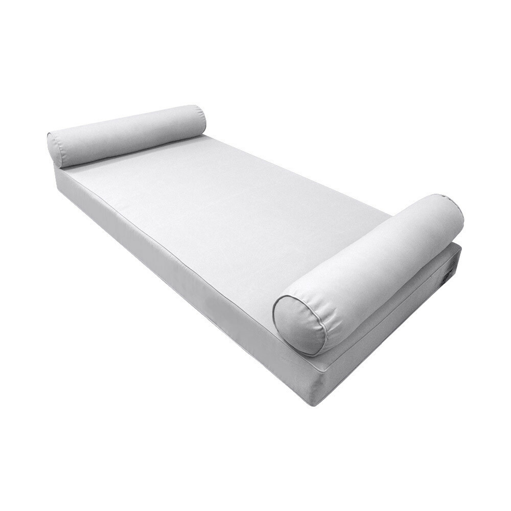 |SLIPCOVER ONLY|S5 Daybed Mattress Bolster Pillow Covers Pipe Trim Twin-XL AD105
