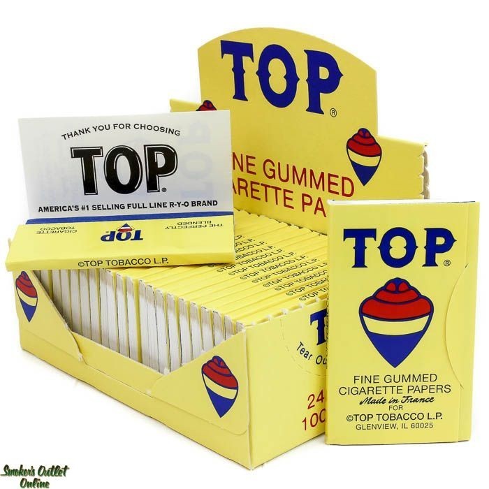 Top Rolling Papers Fine Gummed Cigarette Papers (24 Booklets)