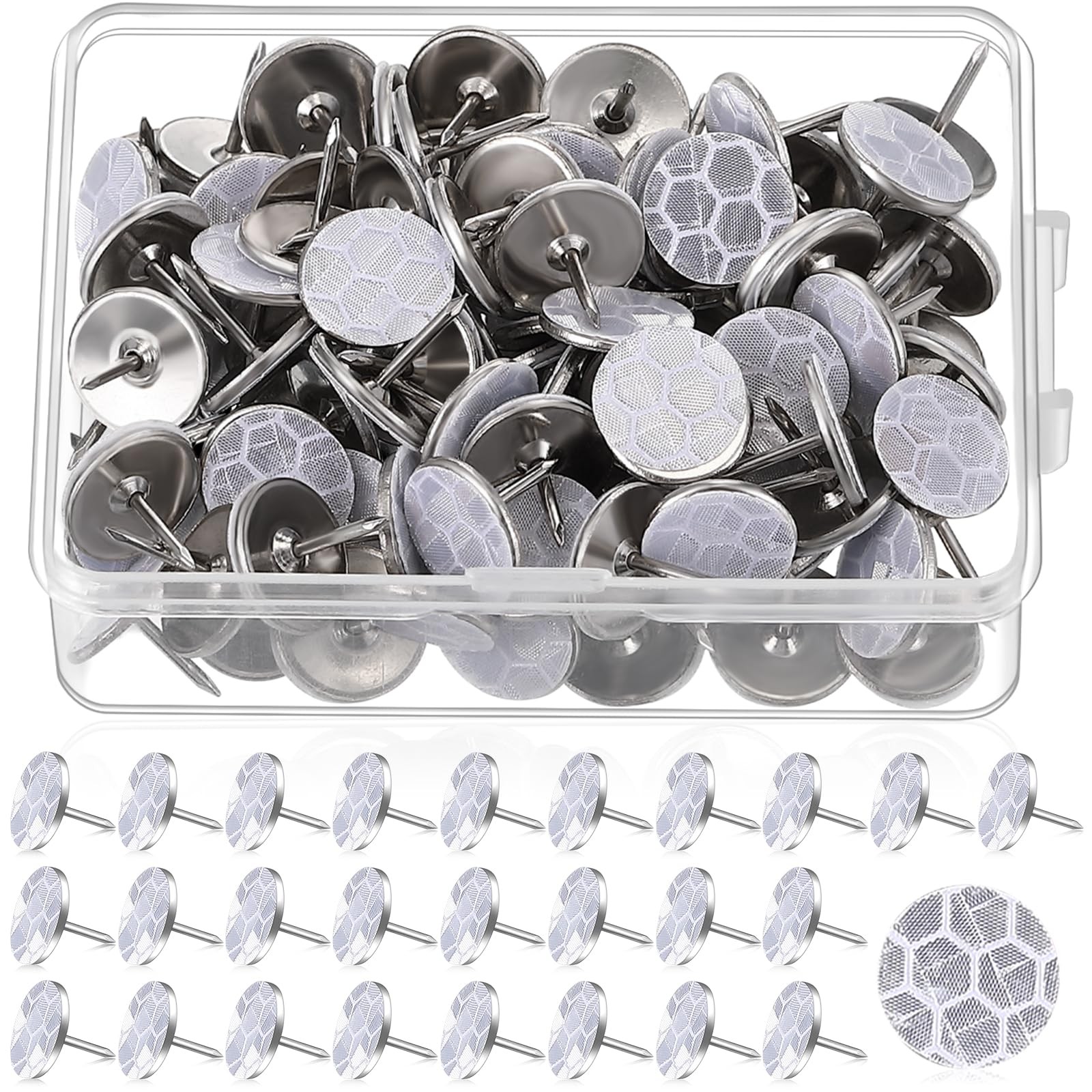 Fullhawl 100 Reflective Tacks Trail Marking Glow Mark Sliver