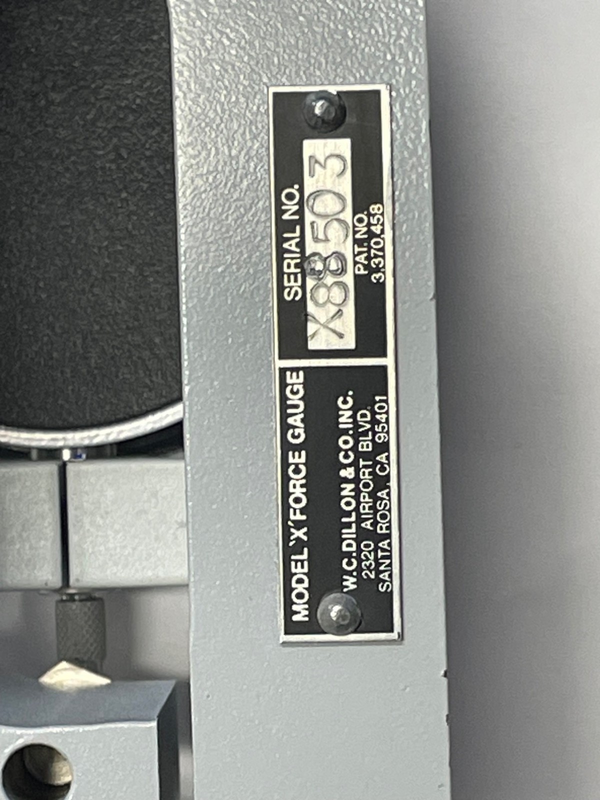 Dillon Model X Mechanical Force Gauge, Push Pull Style , 2500 lb Capacity