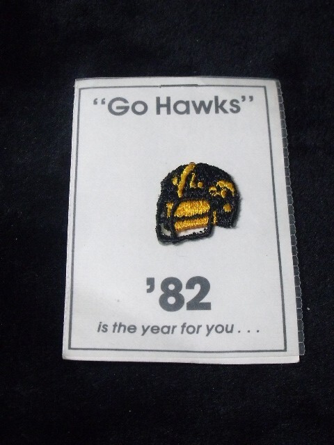 "GO HAWKS" '82 IS THE YEAR FOR YOU APPLIQUE SHIPS FREE