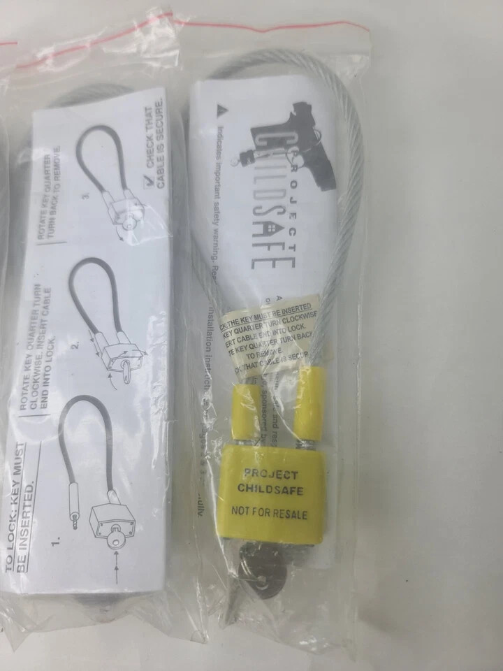 New Cable Gun Lock by Project ChildSafe w/ 2 keys