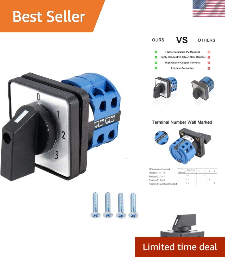 Quality 550V Changeover Switch - 20A, Surface Mount, Compact Design