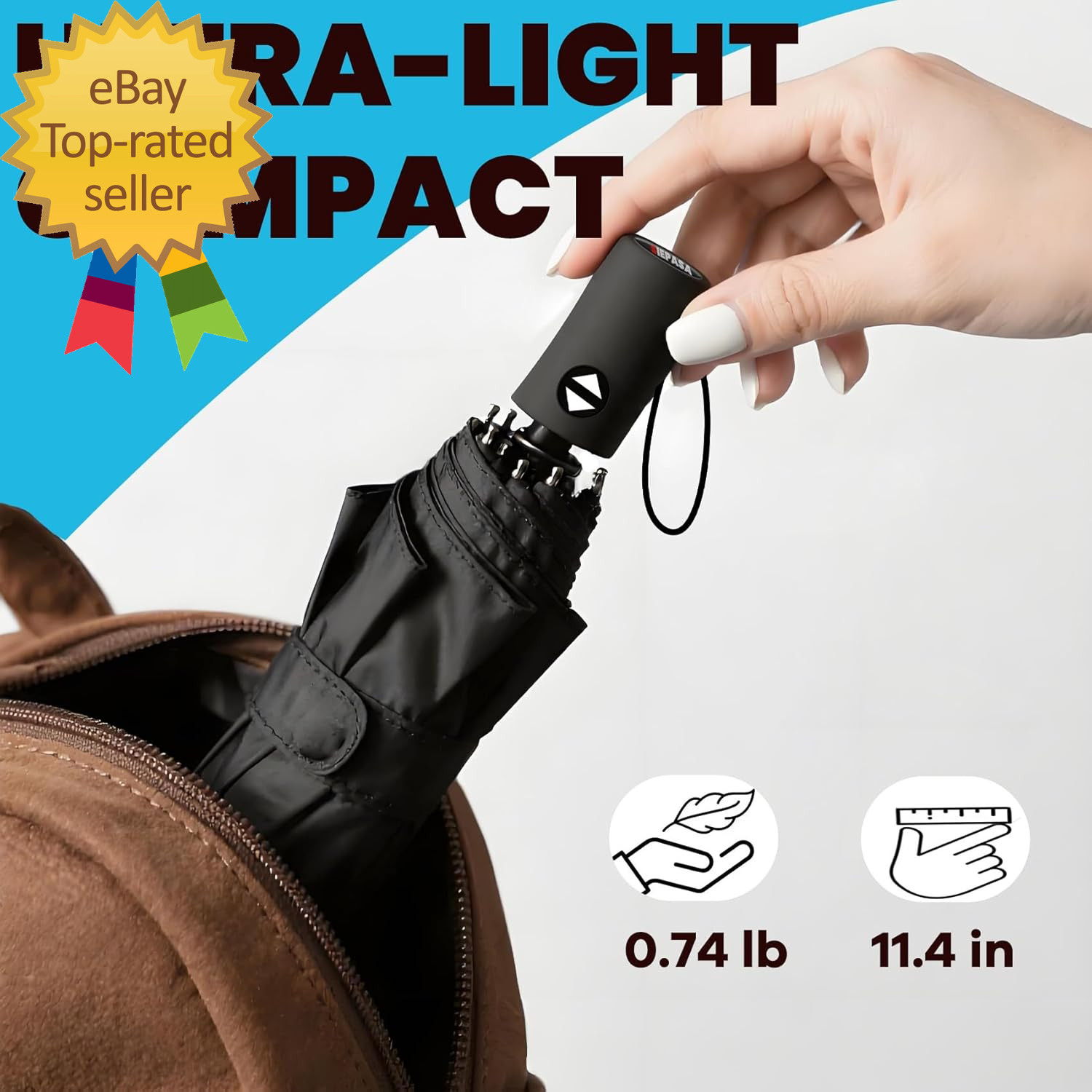 Compact Travel Umbrella - Windproof Auto Open/Close Small Folding Umbrella