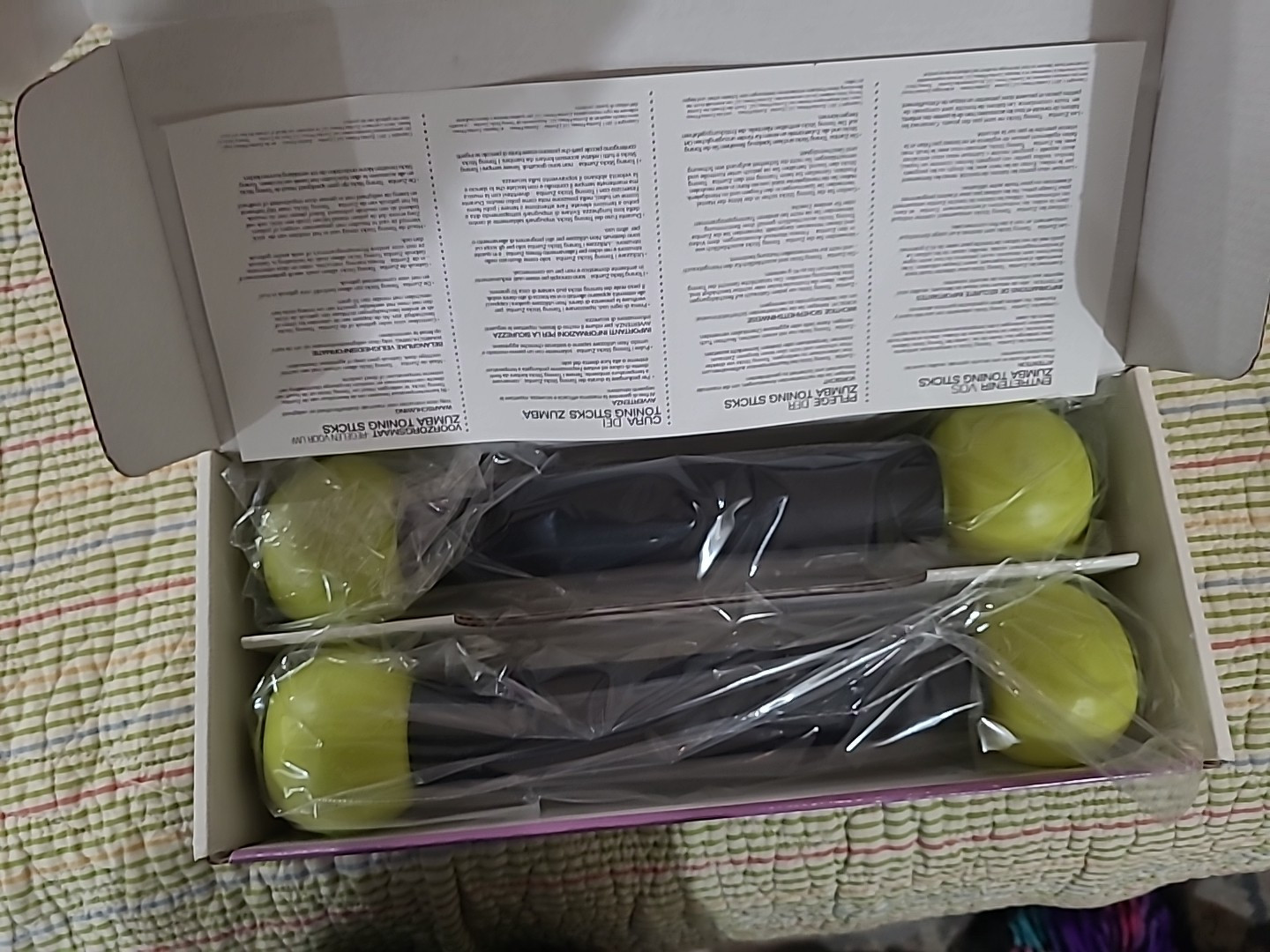 Zumba TONING Sticks 1 lbs SHAKER WEIGHTS