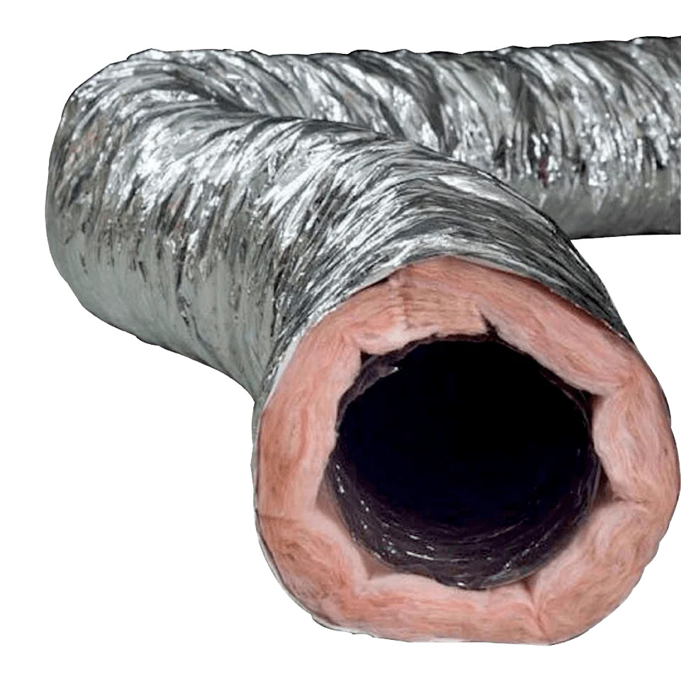 Fantech FIDT6 Fiberglass Insulated Silver Flex Duct