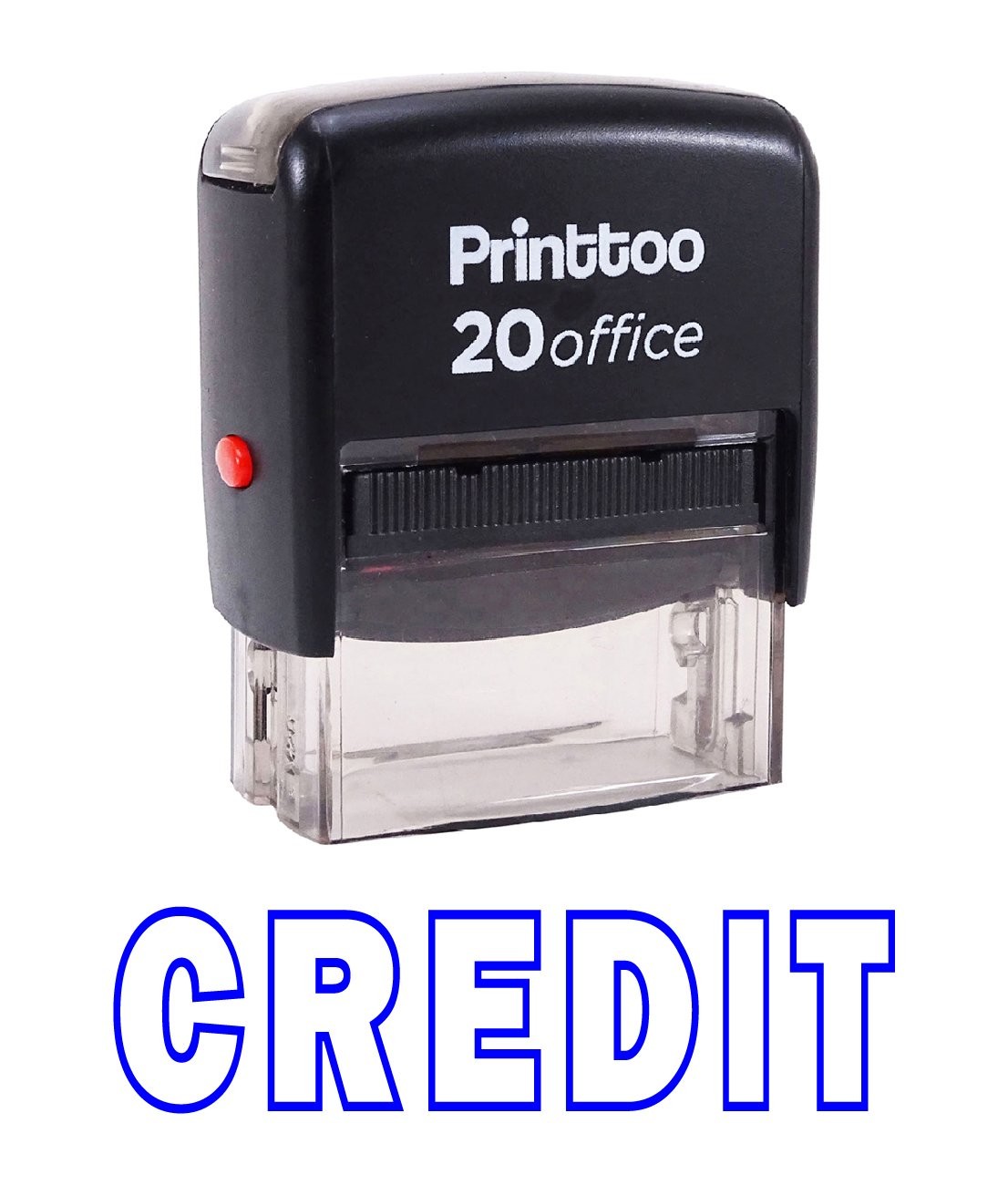 Credit Self Inking Rubber Stamp Office Stationary Custom Stamp-Blue
