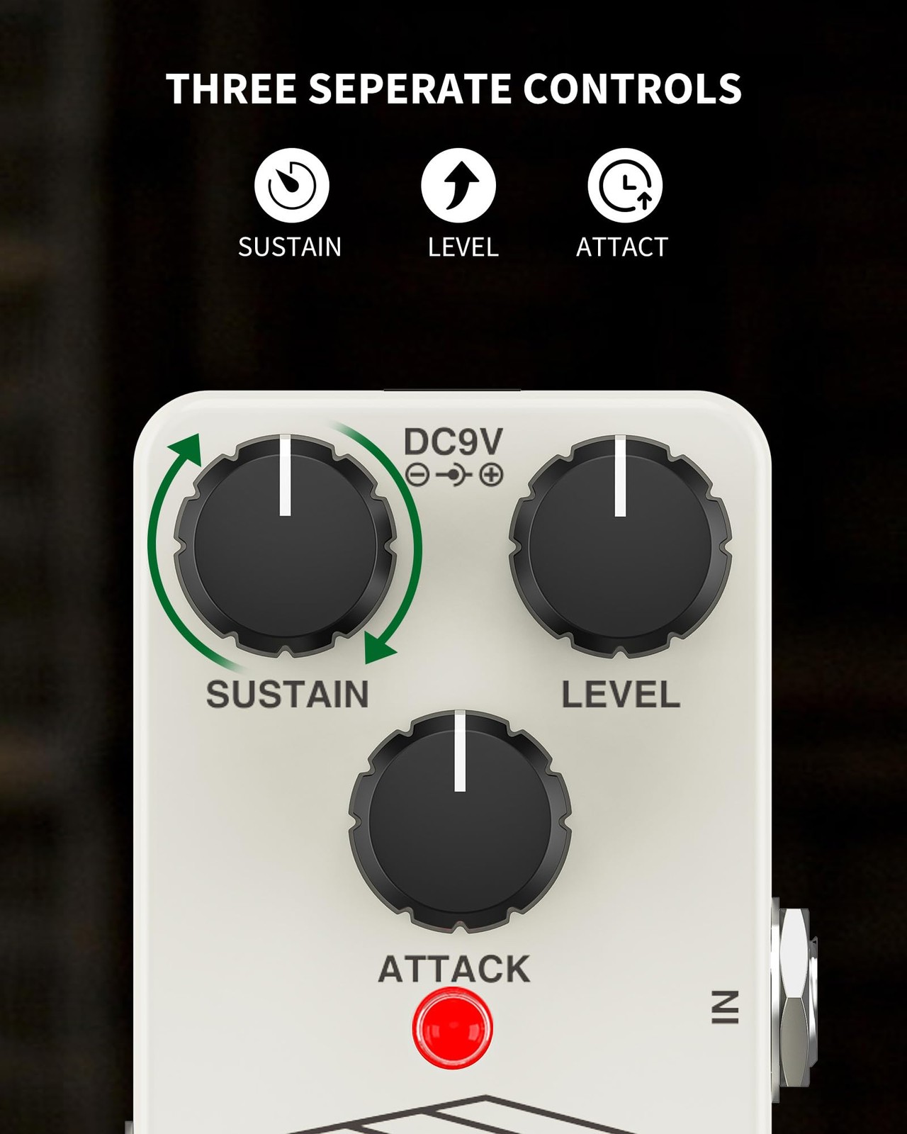 Pogolab Compressor Pedal, Guitar Pedal Compressor, Mini