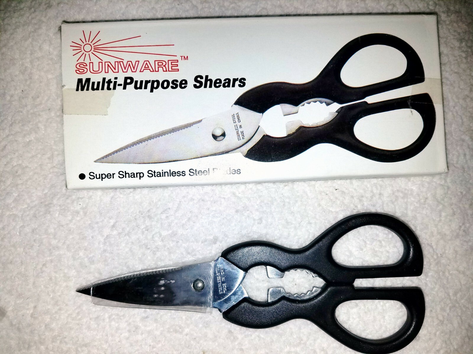 Sunware ~ Multipurpose Shears ~ Stainless Steel Blades ~ Black