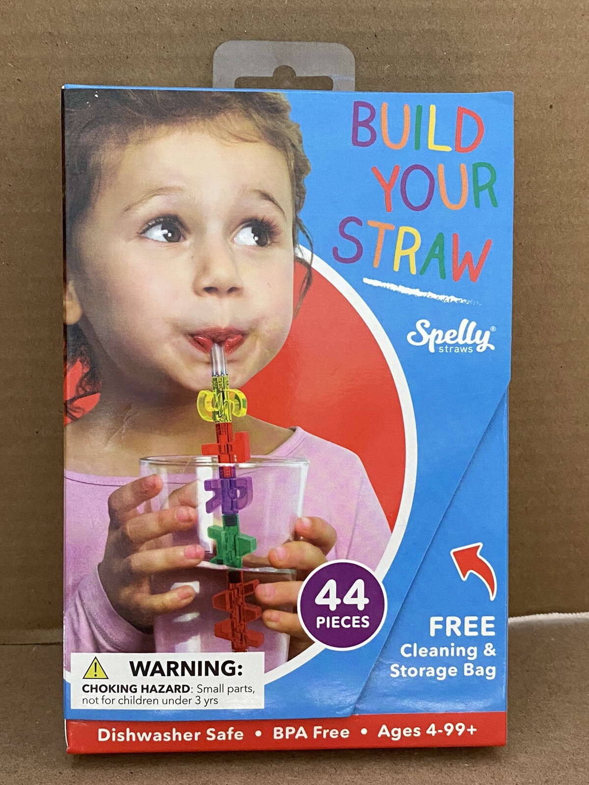 Spelly Build Your Personalized Straws for Kids BPA Free Plastic New