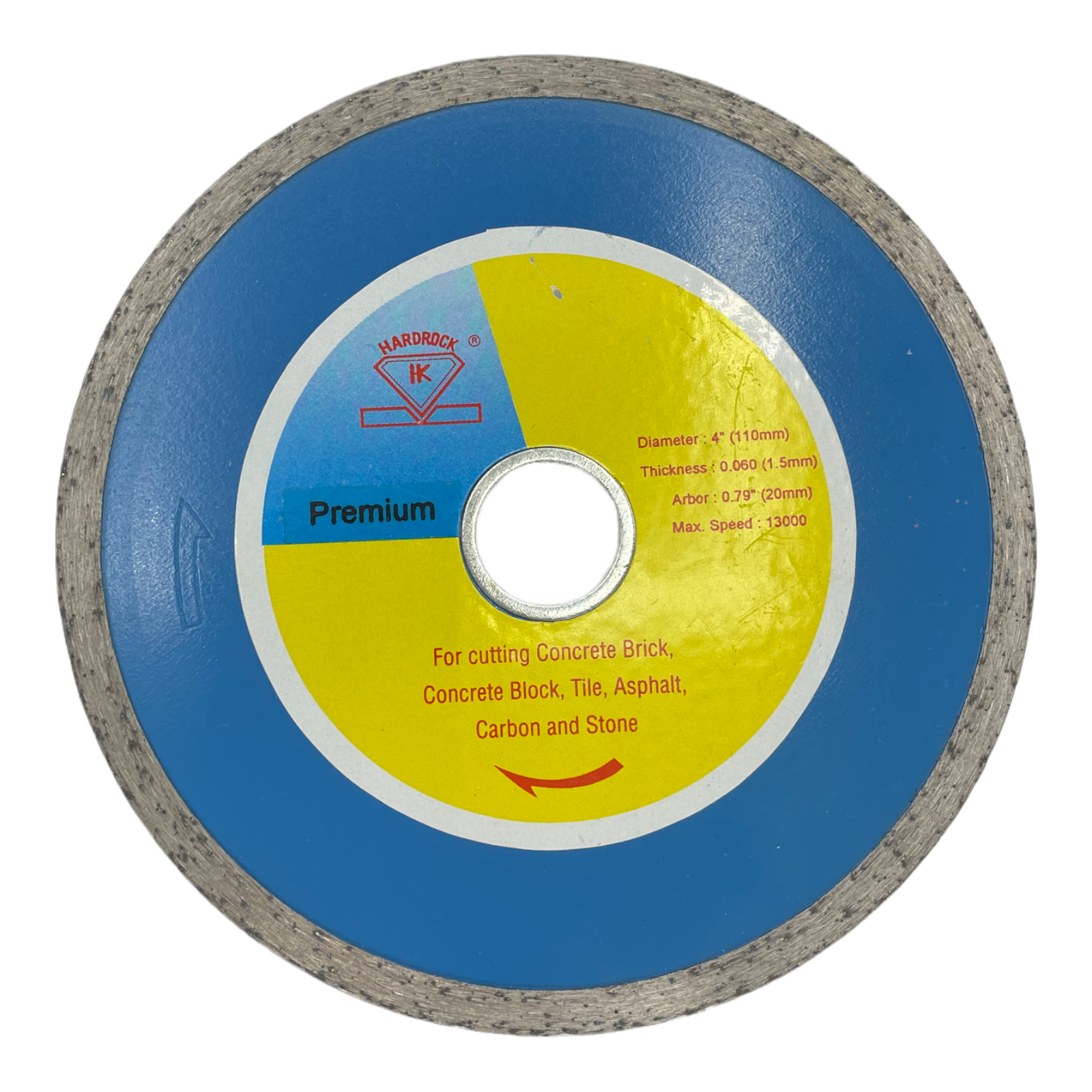 4 Inch Premium Continuous Diamond Saw Blade Cut Concrete Bricks Tile Block