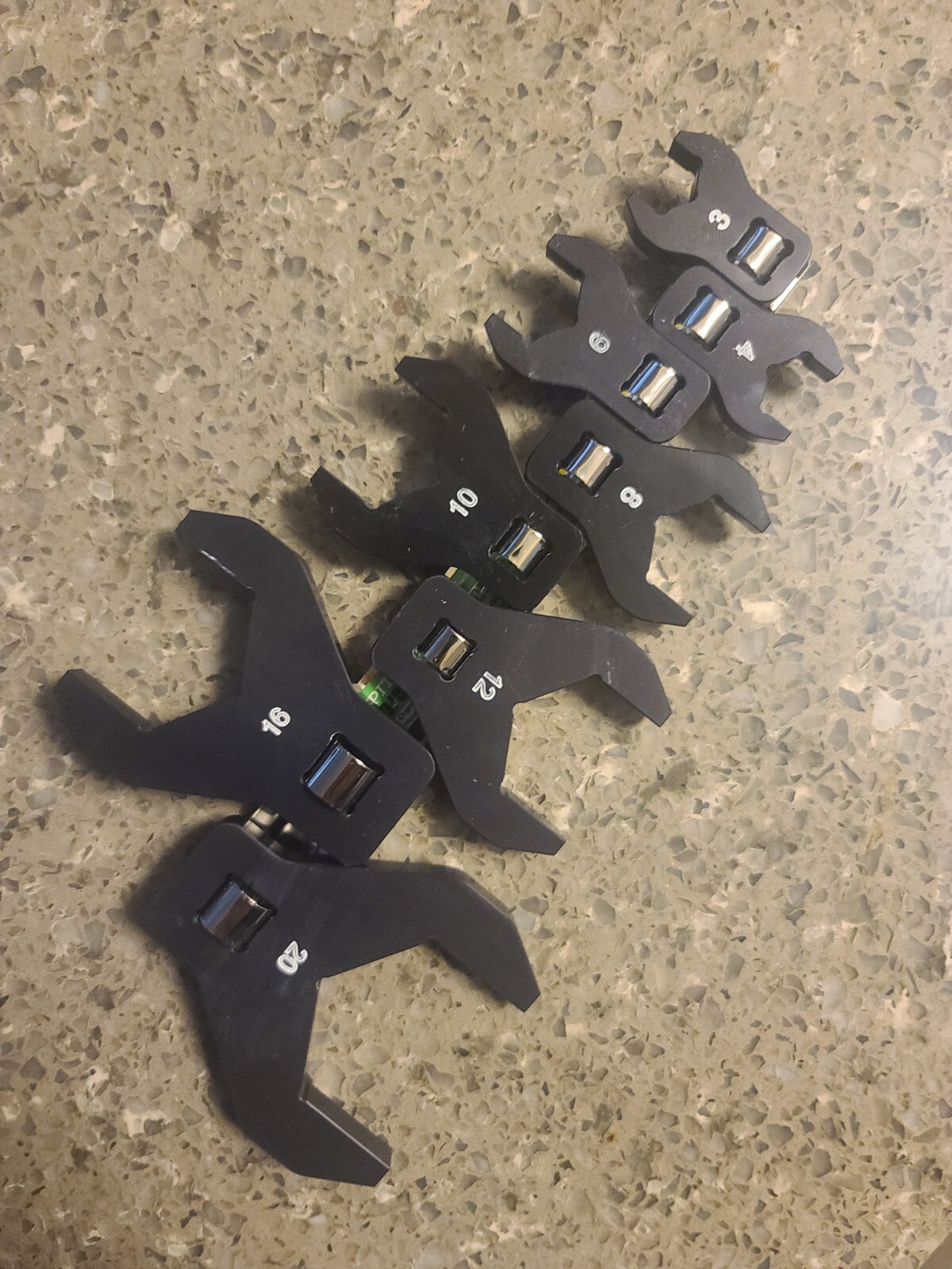 Custom AN Fitting Wrench Aluminum Crowsfoot set
