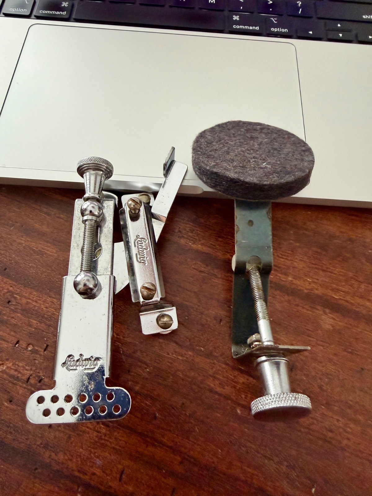 Ludwig Throw Off / Butt Plate / Round Muffler ~ 1960's