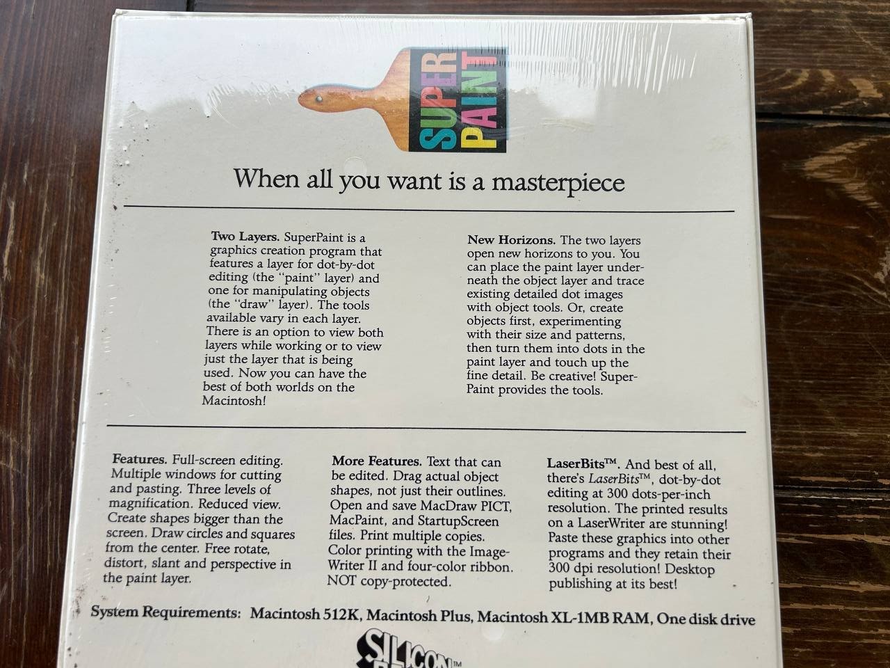Super Paint Apple Macintosh silicon beach software. New factory sealed.