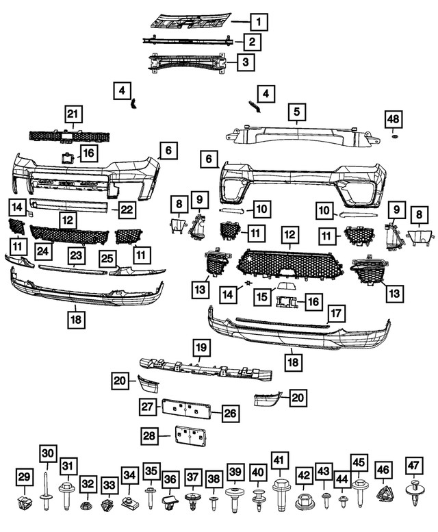 Genuine Mopar Grille Bracket 68466781AB