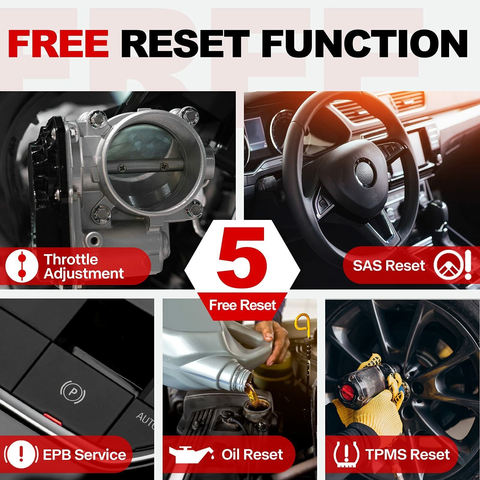 THINKCAR SR6 Full OBD2 Scanner ABS+SRS+ECM+TCM+BCM+TPMS Systems Diagnostic Tool