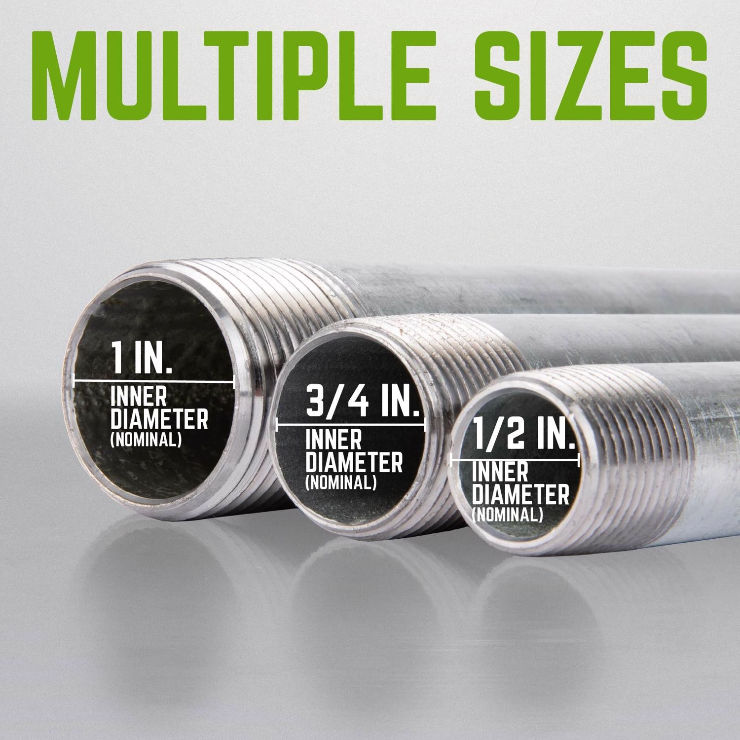 BK Products 564-100AH Malleable Black Galvanized Steel Nipple 3/4 MPT x 10 in.