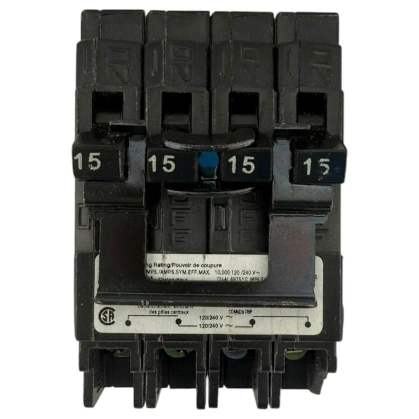 CHIPPED Siemens Q21515CT2  15A, 240V, 2Poles  Circuit Breaker