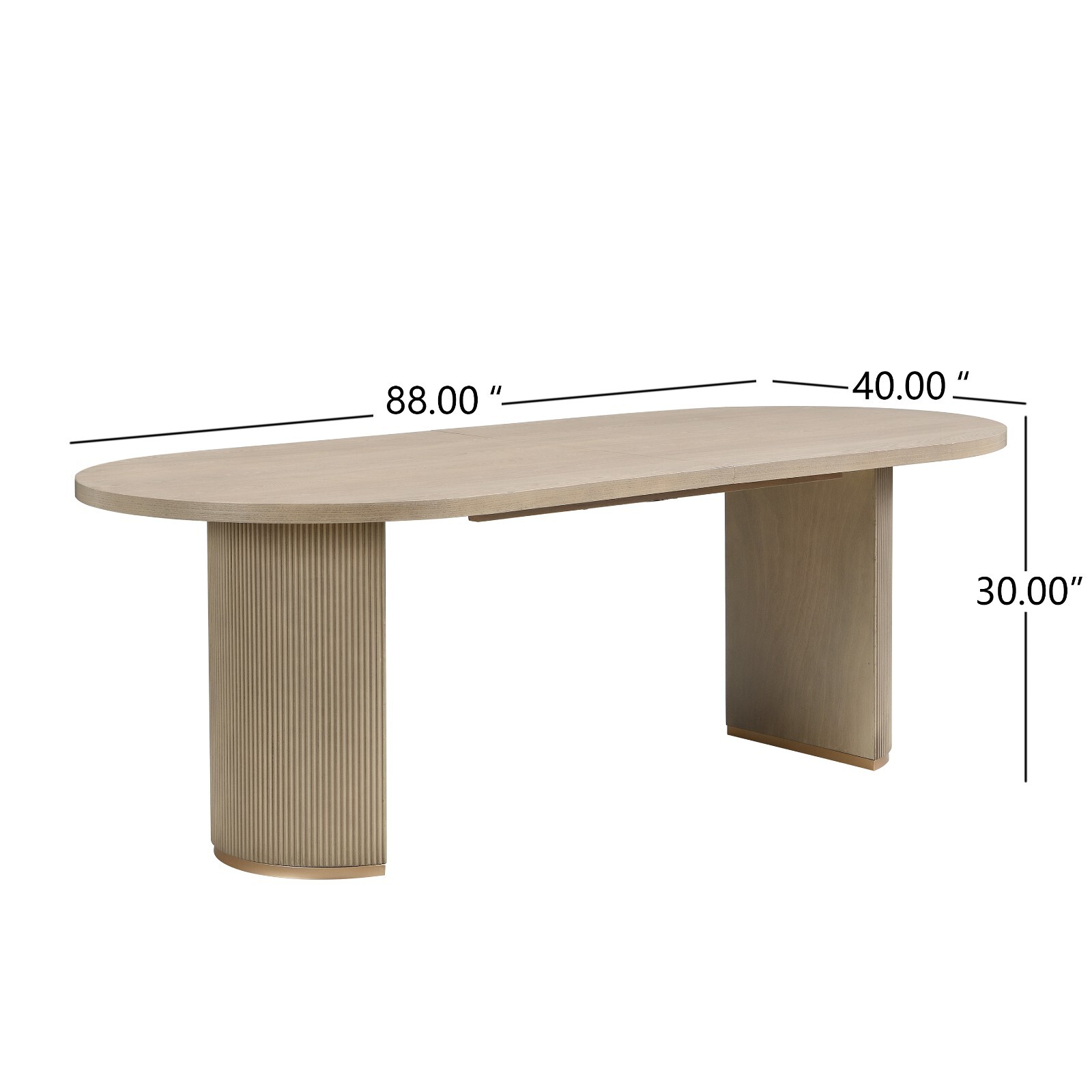 Modern Rustic Oval Dining Table for 6 – 88" Wood Table with Double Pedestal Base