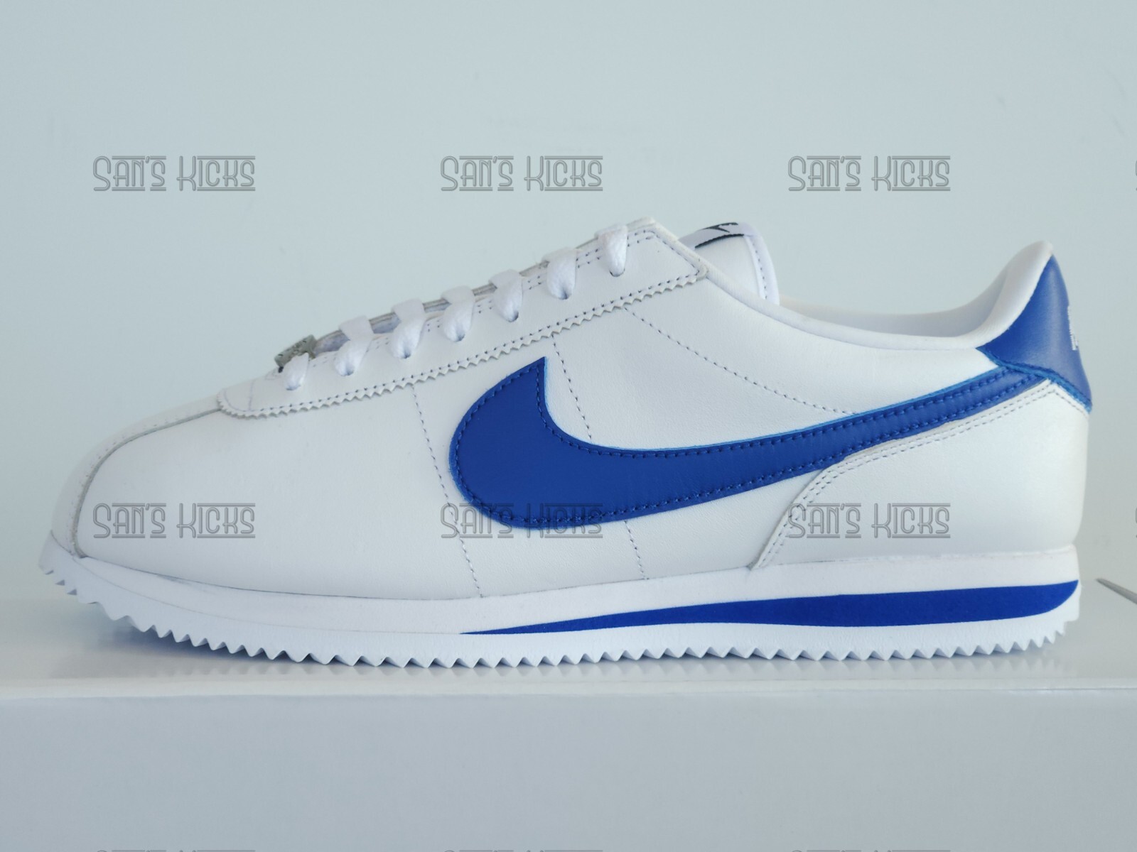 Men's Nike Cortez Prm Leather 2025 Blue Game Royal Swoosh White Nike ID