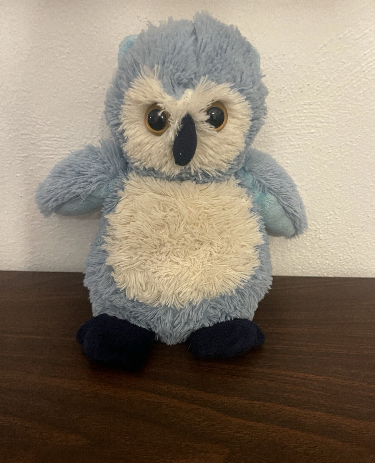 Welby Warmies Microwavable Plush Blue Owl Heat Pad Weighted Aromatherapy