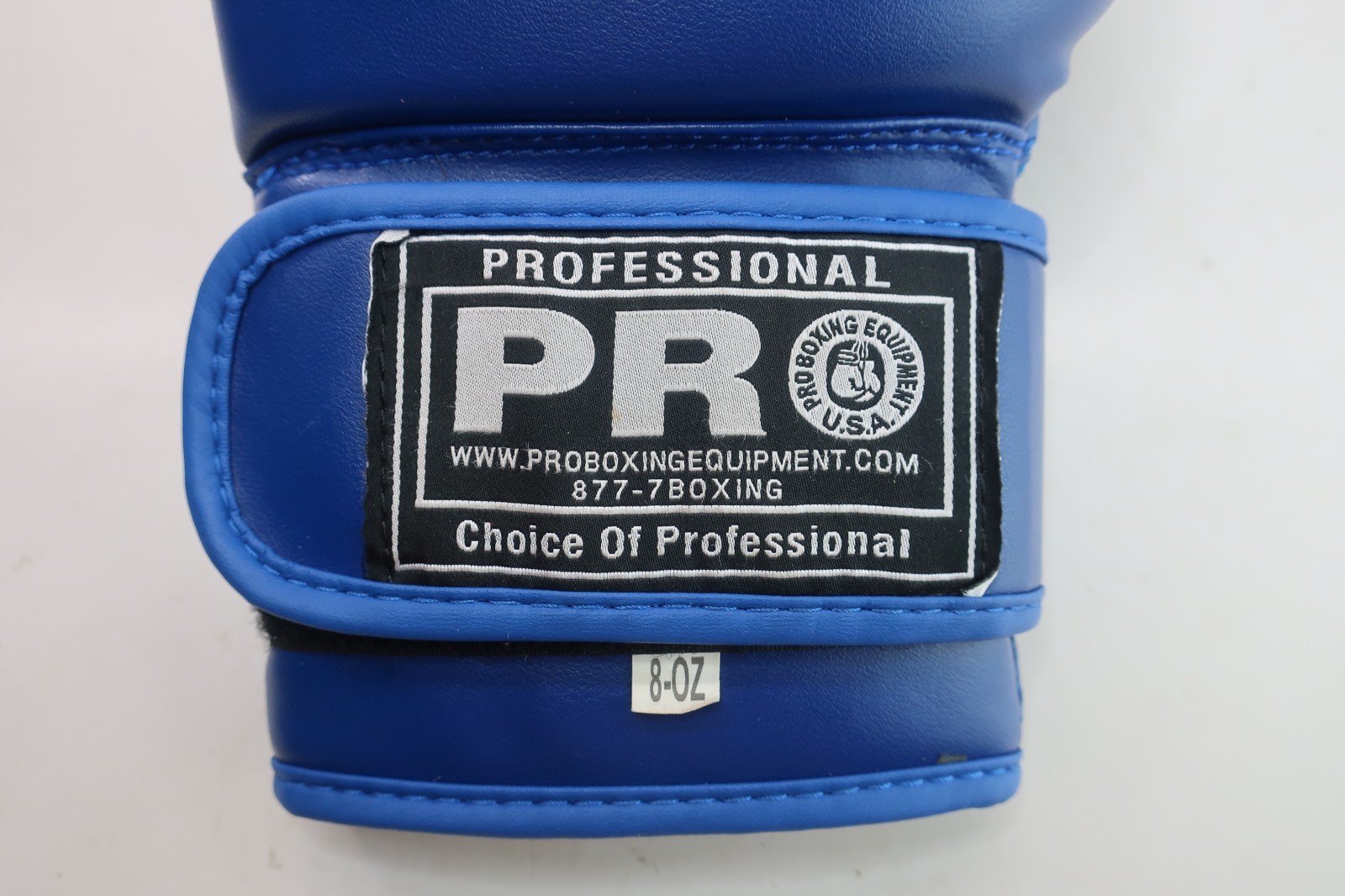 PRO Professional Deluxe Synthetic Leather Boxing Gloves - Blue 8 oz