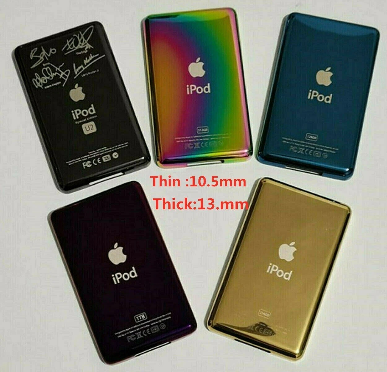 IPod Classic 6/7th Video 5/5.5th back Housing Cover Case Thin/Thick  ALL Colors