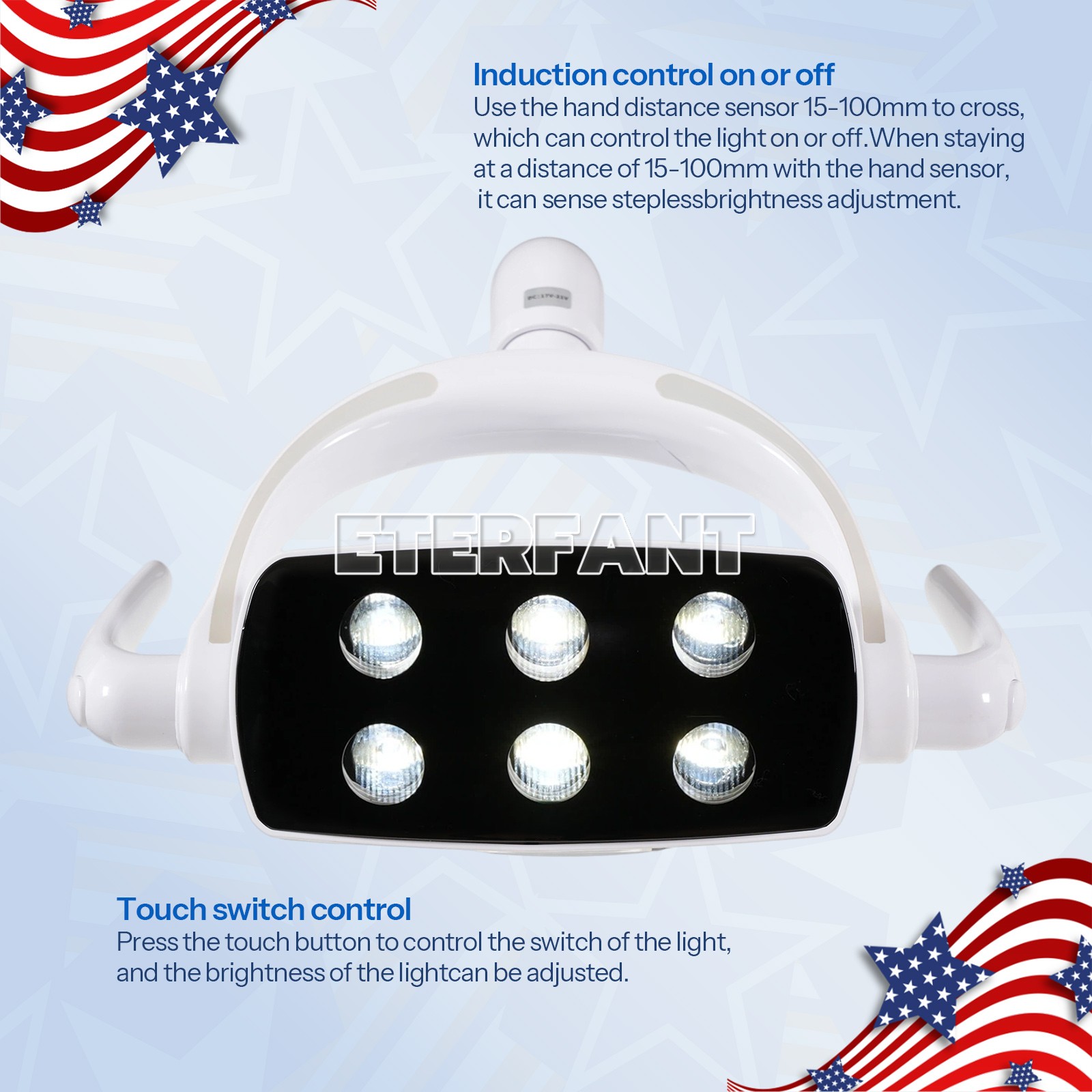 6 LED Dentist Touch Induction Operation Light for Dental Unit Chair Oral Lamp