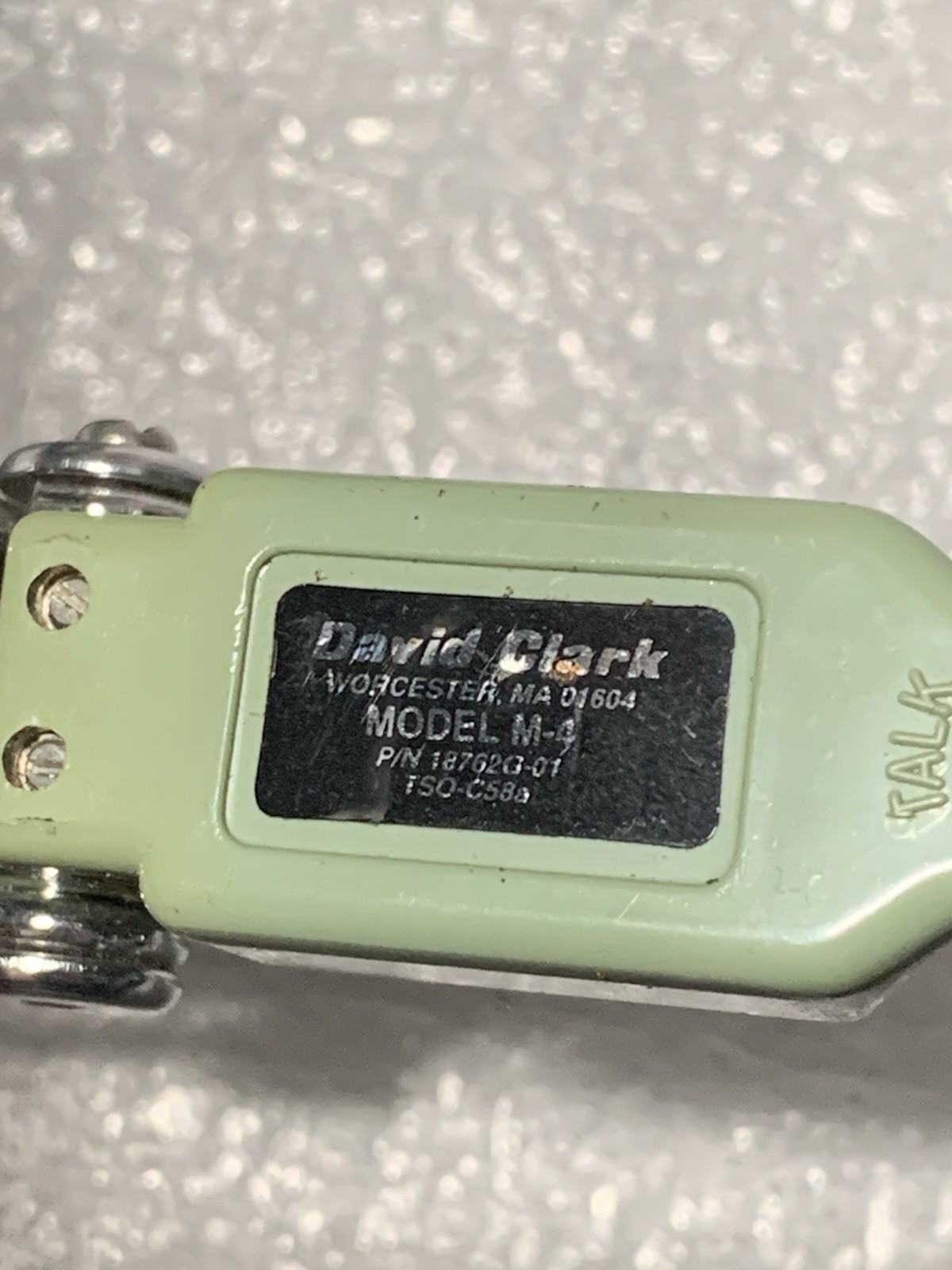 VTG David Clark Model H10-40 Aviation Headset w/ M-4 Microphone Untested