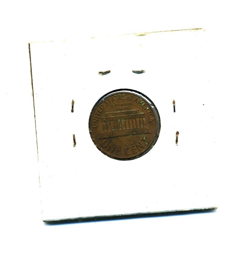 1960-P Lincoln Memorial Penny Defect Error Blob On "C"