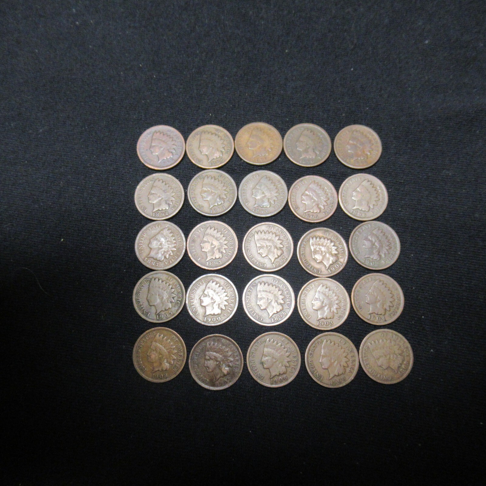 NICE 1878 WITH INDIAN HEAD TAILS PENNY ROLL ROCK RIVER BANK WYOMING R-326