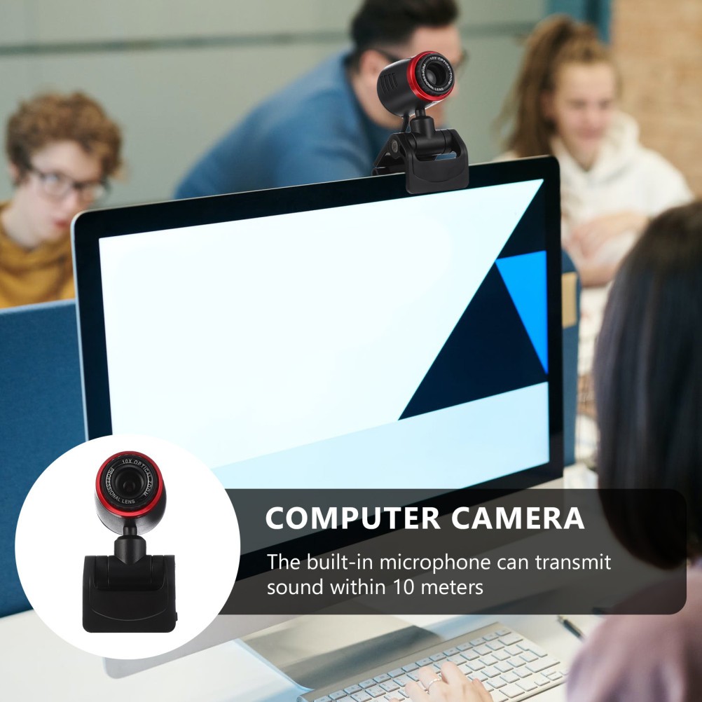 ABS Material Computer Camera USB Powered Webcam for Video Conference Live Use