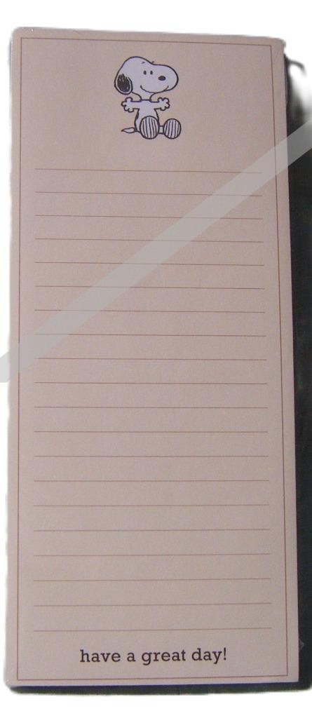 Peanuts Snoopy Have a Great Day Shopping List Memo Note Pad New (CL/522)