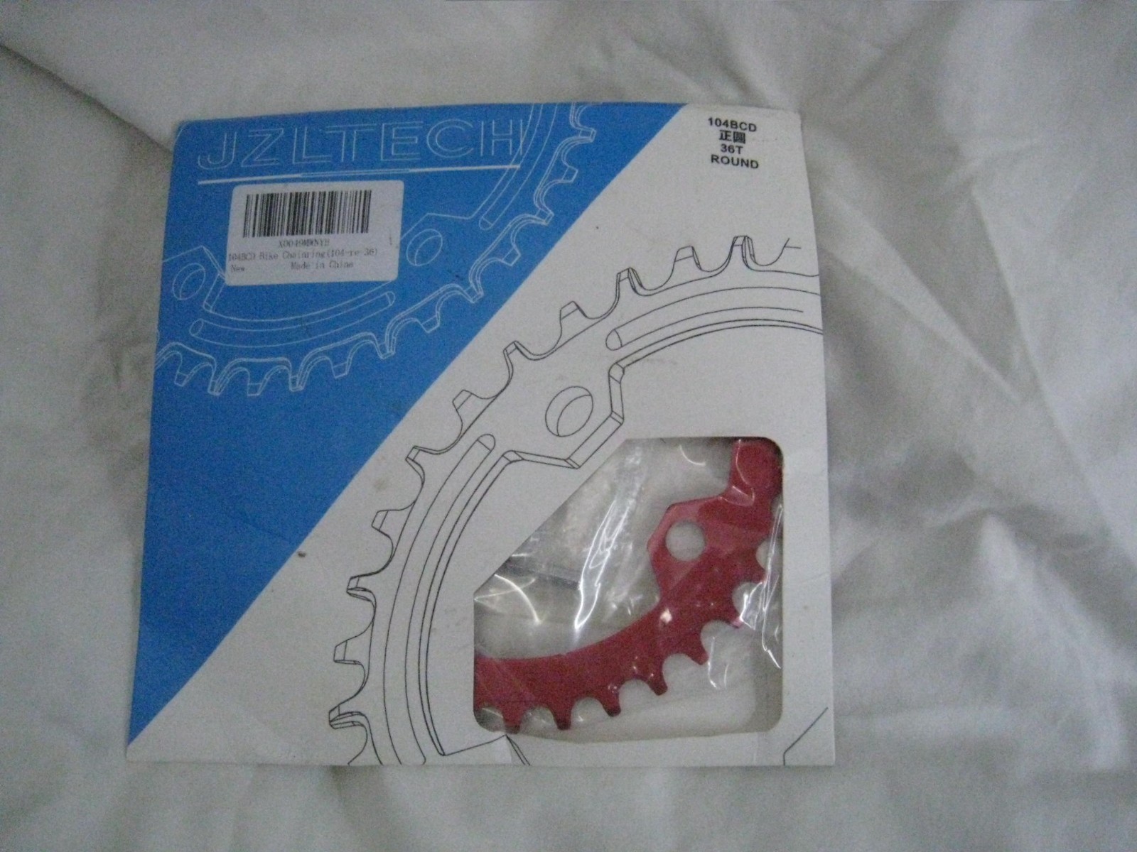 JZLTECH 104 BCD 36T Round Bike Chainring w/ Bolts – RED – New (SINGLE RING) NEW
