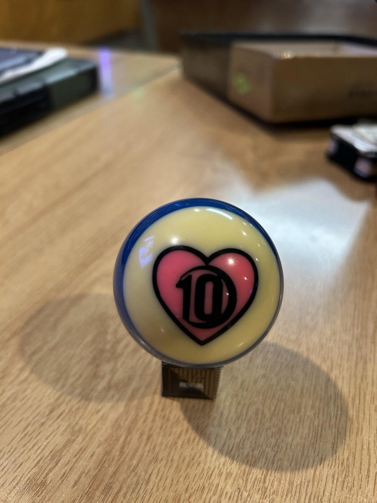 Stunning!! Pink Heart Pool Ball 10 Ball