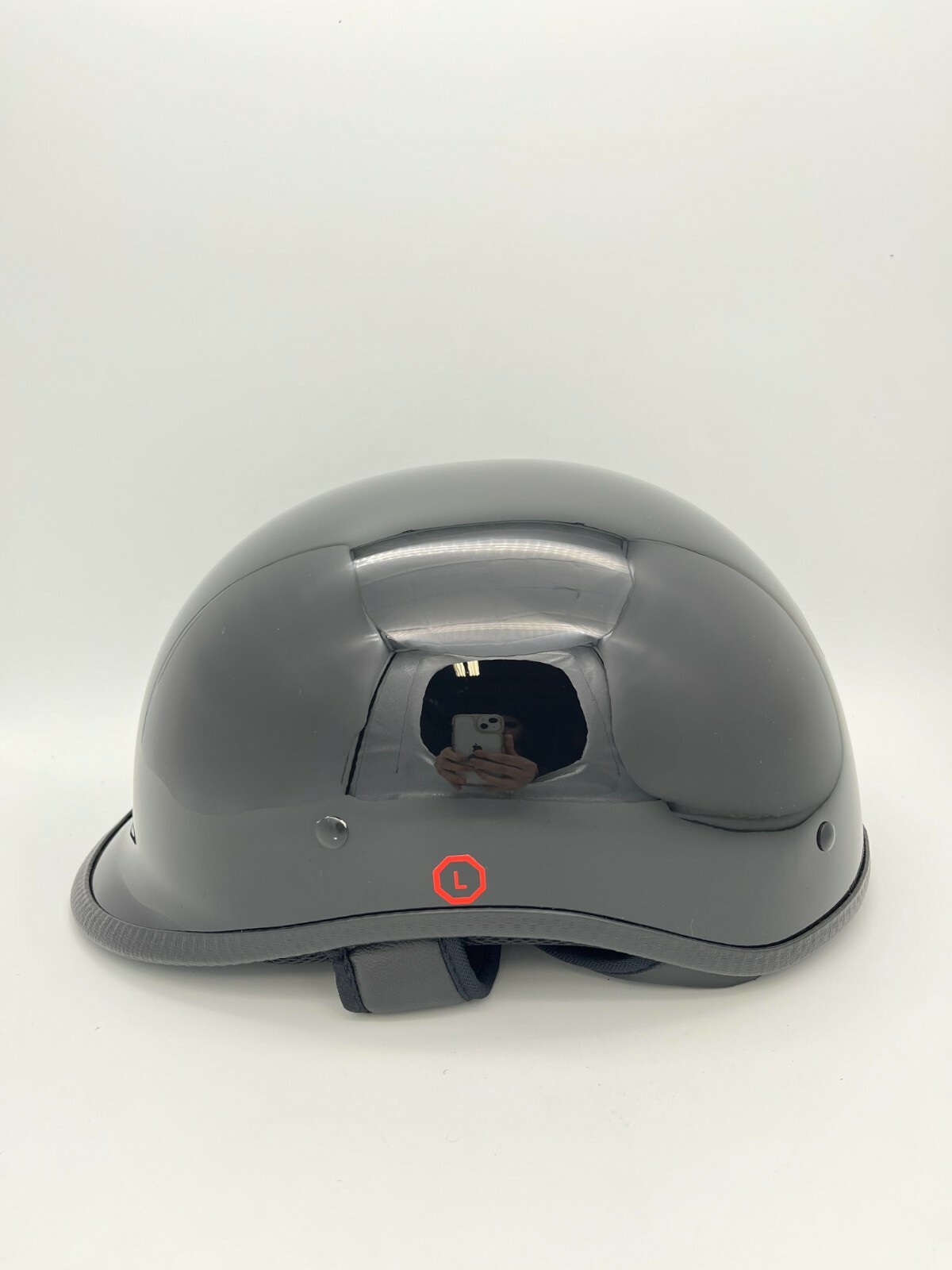 Helmet City HCI 105 Half Helmet Polo Gloss Black Large Open Box