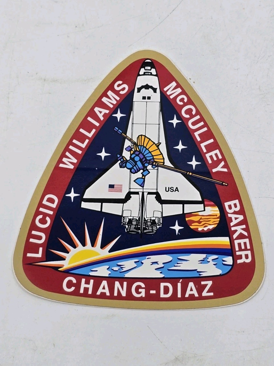 VTG NASA Space Shuttle Atlantis STS-34 Mission STICKER 1989 Galileo